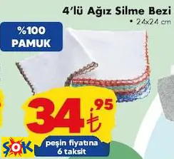 4’LÜ AĞIZ SİLME BEZİ 4’LÜ AĞIZ SİLME BEZİ